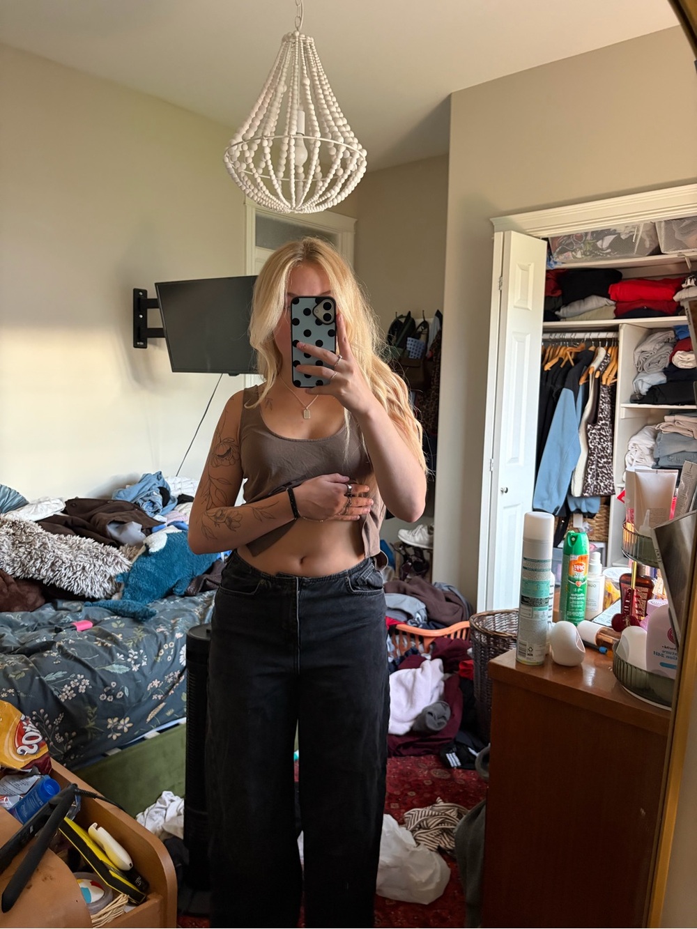BDG Wide Leg Pants in Washed Black - Women's High Rise